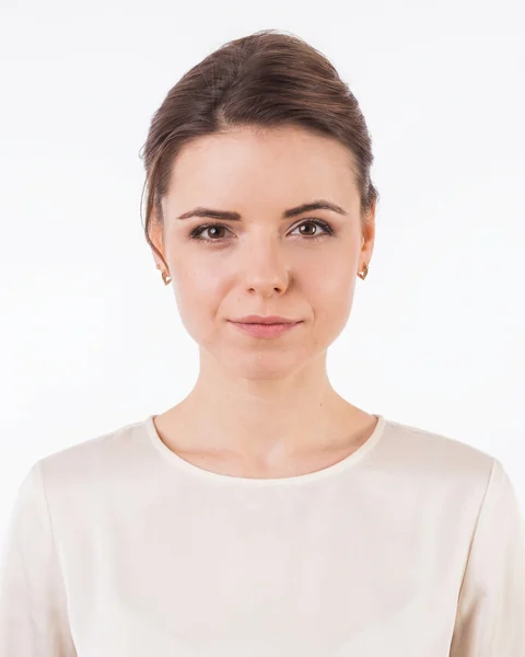 Exemple de photo pro par IA : Blanc · chemise / chemisier, coupe femme