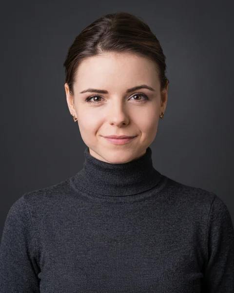 Example AI profile photo: Charcoal · knitwear, women’s cut