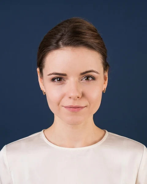 Exemple de photo pro par IA : Bleu marine · chemise / chemisier, coupe femme